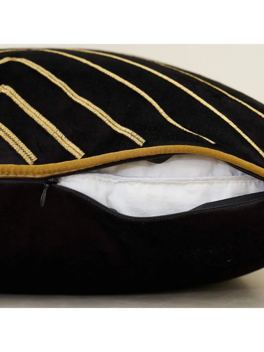 Luxurious Black Velvet Throw Pillow Cover 20x20 Inch with Hidden Zipper Closure